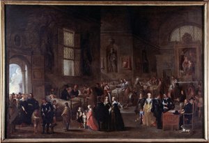 Werke der Barmherzigkeit: die Kranken besuchen von Cornelis de Wael