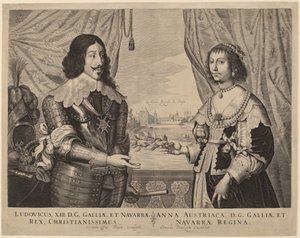 König Ludwig XIII. von Frankreich und Anna von Österreich von Cornelis van Dalen I