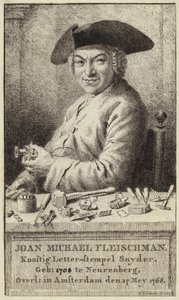 Porträt von Johann Michael Fleischmann von Cornelis van Noorde