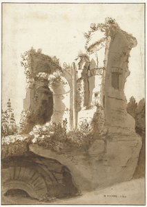 Ruine des sogenannten Palazzo Maggiore auf dem Palatin von Cornelis van Poelenburch