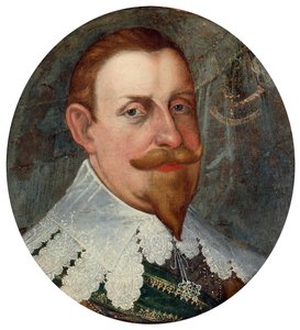 Gustav II. Adolf (1594-1632), genannt Der Große oder Der Löwe des Nordens, König von Schweden - Gemälde von Cornelius Arendtz (1590-1655) von Cornelius Arendtz