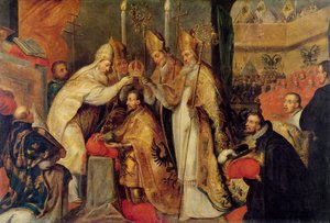 Die Krönung von Karl V. (1500-58) Heiliges Römisches Reich
