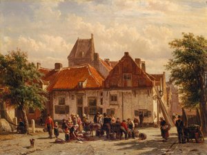 Ansicht des Fischmarktes, Harderwijck