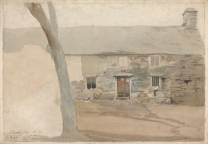 Häuser in Llanllyfni, Nordwales von Cornelius Varley