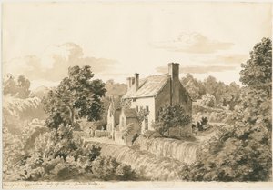 Woodford - Cottages von Cornelius Varley