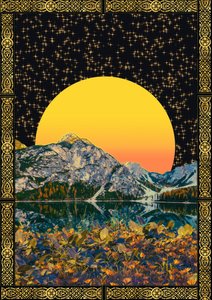 Goldene Sonne Bergsee