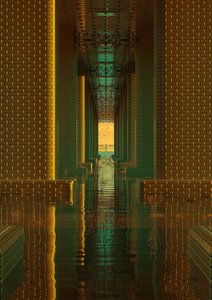 Opulenter goldener Flur