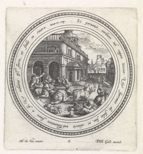 Der König von Ninive tut Buße von Crispijn van de Passe (I)