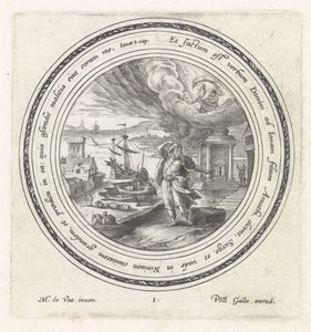 Gott schickt Jona nach Ninive von Crispijn van de Passe (I)