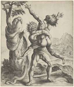 Herkules ringt mit Antäus