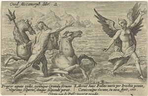 Neptun greift nach Coronis von Crispijn van de Passe (I)