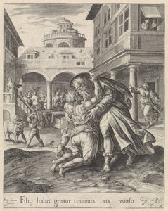 Heimkehr des verlorenen Sohnes von Crispijn van de Passe (I)