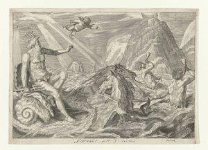 Neptun mit den Tritonen von Crispijn van de Passe (II) (attributed to)