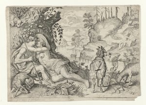 Polyphemus ertappt Acis und Galatea
