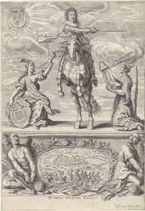 Porträt von Gaston Jean-Baptiste von Orléans zu Pferd von Crispijn van de Passe (II)