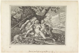 Venus warnt Adonis von Crispijn van de Passe (II)