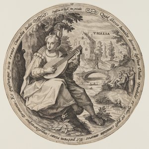 Terpsichore, aus Die Musen von Crispijn van de Passe I
