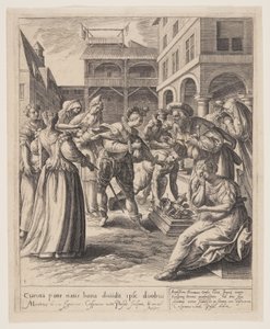 Der Sohn erhält sein Erbe, aus Das Gleichnis vom verlorenen Sohn von Crispijn van de Passe I