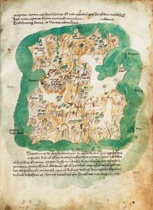 Karte von Cephalonia, ca. 1420 von Cristoforo Buondelmonti