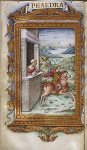 Phaedra blickt auf Hippolytus Illustration für Die Heroiden von Ovid