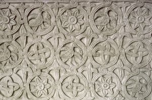 Detail eines geschnitzten Bildschirms, 9.-10. Jahrhundert