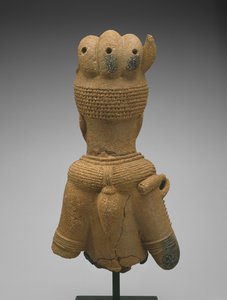 Kopf und Torso einer weiblichen Figur, Jos-Plateau-Region, Nigeria, 500 v. Chr.-200 n. Chr. (Irdenware) von Culture Nok
