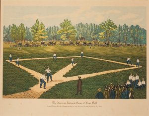 Das amerikanische Nationalspiel Baseball, ca. 1866