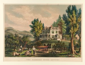 Das Bauernhaus - Herbst von Currier and Ives
