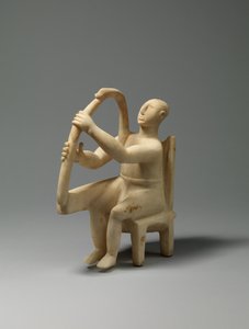Marmorsitzender Harfenspieler (um 2800-2700 v. Chr.) von Cycladic Cycladic