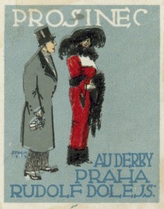 Dezember. Au Derby Rudolf Dole Mode, Prag von Czech School