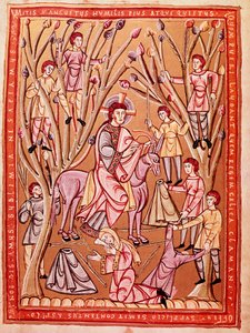 Jesu triumphaler Einzug in Jerusalem (Miniatur, ca. 1085) von Czech School