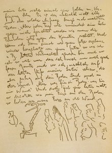 Manuskript von Franz Kafka, ca. 1910 von Czech School