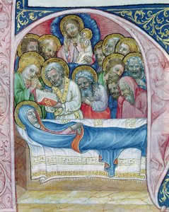 Begräbnis der Jungfrau, aus Liber Viaticus von Jean de Stredy, nach 1360 von Czech School