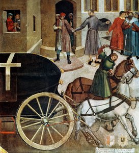 Der Leichenwagen (Detail aus dem Leben des hl. Wenzel in der Kapelle)