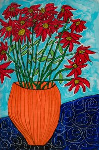 Lebendige Rote Blumen