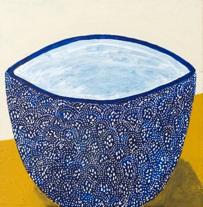 Blau gemusterte Schale