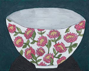 Gemalte Blumenschale