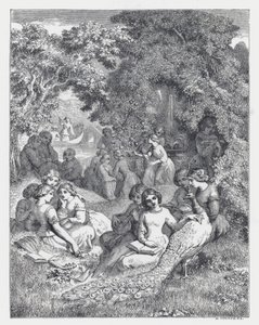 Illustration zu Tennysons Gedicht, Die Prinzessin von Daniel (after) Maclise