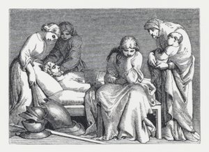 Illustration zu Tennysons Gedicht, Die Prinzessin (Gravur) von Daniel (after) Maclise
