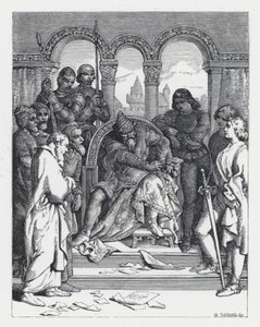 Illustration zu Tennysons Gedicht, Die Prinzessin (Gravur) von Daniel (after) Maclise
