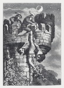 Illustration zu Tennysons Gedicht, Die Prinzessin (Gravur) von Daniel (after) Maclise