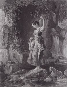 Die Nymphe des Wasserfalls