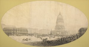 Vorgeschlagener Platz des Bürgerzentrums, Plan von Chicago, 1909