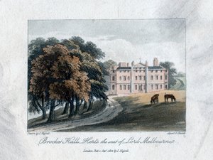 Brocket Hall, Herts, der Sitz von Lord Melbourne, 1817