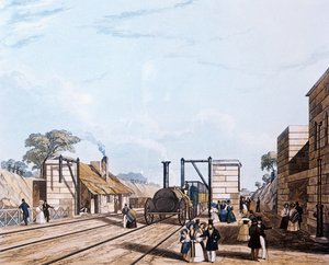 Liverpool und Manchester Railway: Wasseraufnahme in Parkside, 1831 von Daniel Havell