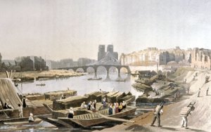 Notre Dame, Ile de la Cité, Ile Saint Louis und die Pont de la Tournelle von Daniel Havell