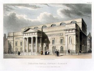 Theatre Royal, Covent Garden, in London, entworfen von Robert Smirke 1809 von Daniel Havell