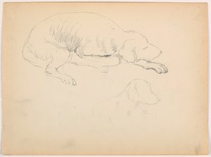 Milo (ein Pointer), Zwei Studien von Daniel Huntington