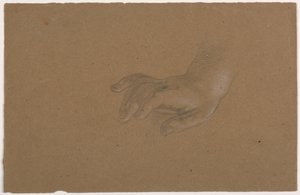 Studie der rechten Hand, 1850-60 von Daniel Huntington