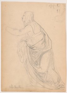 Gekleidete Frau, die sich ausstreckt, nach Mariotto Albetinelli, 1844 von Daniel Huntington